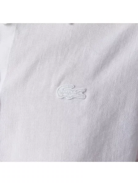 Lacoste Lniana Koszula Relaxed Fit biała