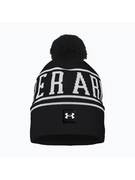 Шапка зимова Under Armour Halftime Pom Beanie black/white/white біла