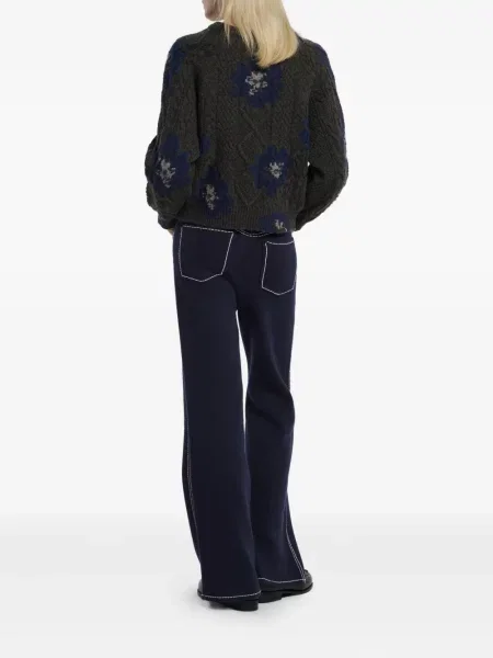 Pulover Barrie cu model floral gri