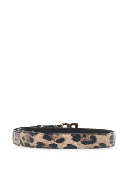 Curea Dolce & Gabbana din piele cu imagine cu model leopard