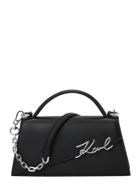 Kožna torba Karl Lagerfeld K/SIGNATURE crna