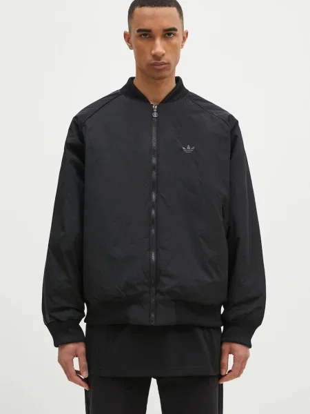 Adidas Originals geacă bomber OS BOMBER bărbați de iarna oversize negru