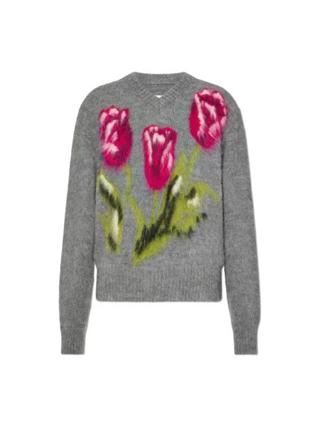 Sweter Maison Margiela wełniany szary
