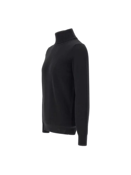 Sweter z golfem Kangra wełniany do golfa czarny