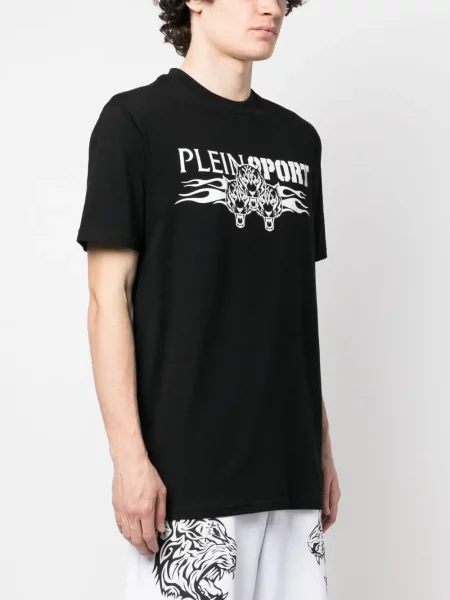 Тениска Plein Sport с принт с тигров принт черно
