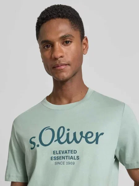 T-shirt o kroju regular fit z czystej bawełny S.oliver Red Label