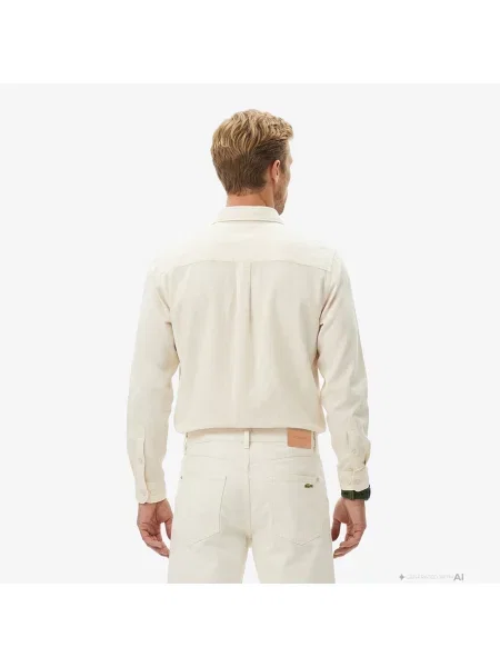 Lacoste Koszula O Kroju Regular Fit beżowy