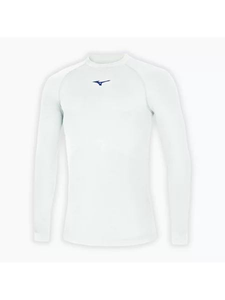 Longsleeve do biegania Mizuno Uni Core white/ navy biały
