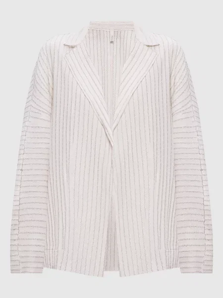 Кардиган кольору айворі із шовку та льону Boboutic бежевий