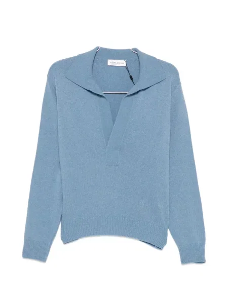 Gulerat tricou polo Victoria Beckham albastru