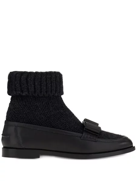 Pantofi loafer Ferragamo cu funde negru