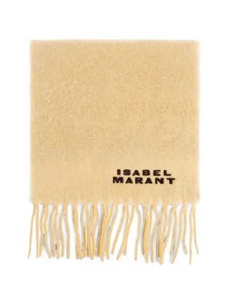 Fular Isabel Marant cu broderie galben
