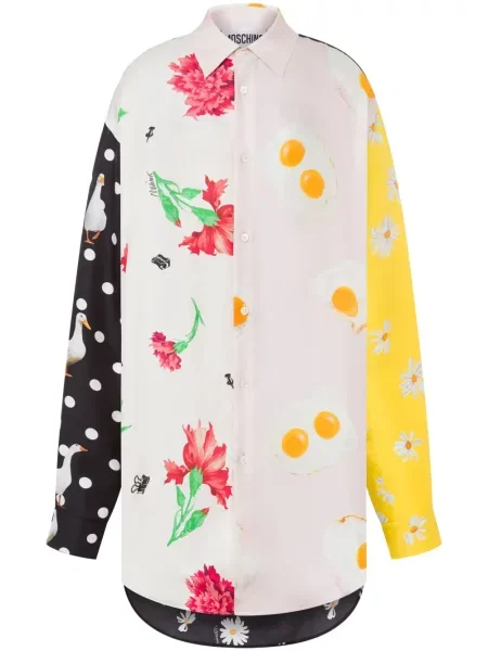 Cămașă Moschino cu imagine alb