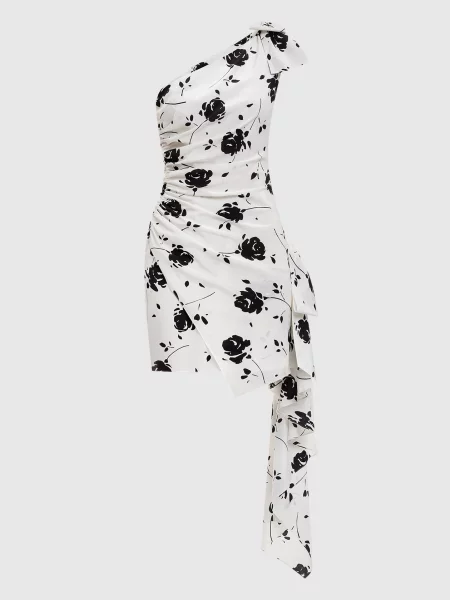 Сукня міні з шовку Alessandra Rich біла