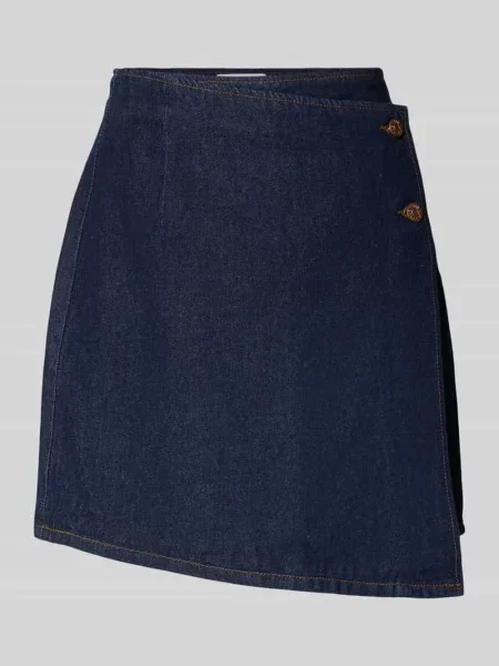 Sukienka mini o kroju regular fit w kopertowym stylu model ‘Lisana’ Y.a.s niebieska