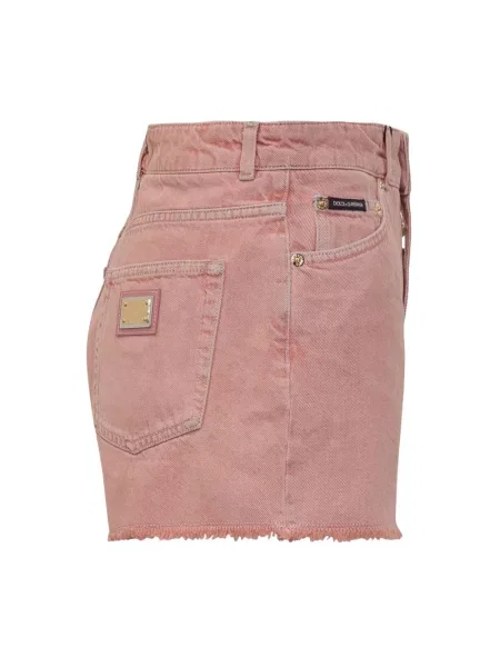 Szorty jeansowe Dolce And Gabbana z logo różowe