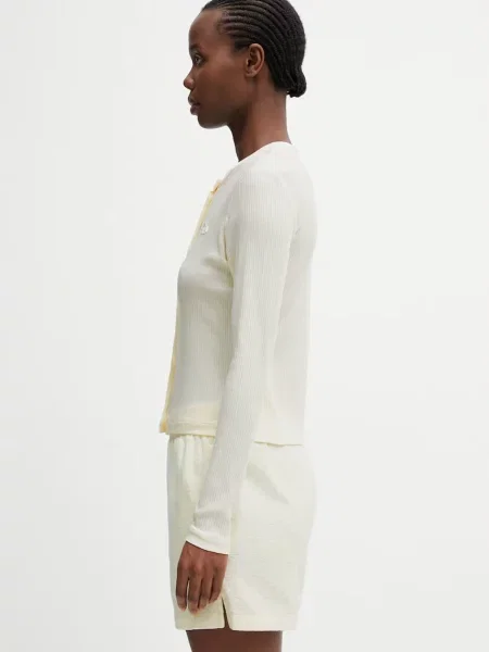 Maison Kitsuné Πλεκτή ζακέτα Ribbed Baby Fox μπεζ