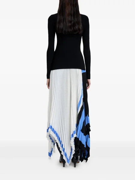 Fusta plisata Proenza Schouler plisată alb