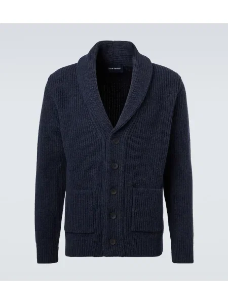 Cardigan Thom Sweeney de lână albastru
