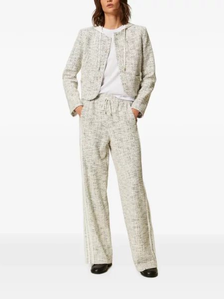 Pantaloni Twinset din tweed cu cordon