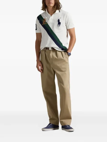 Șapcă Polo Ralph Lauren de mătase cu broderie cu dungi negru