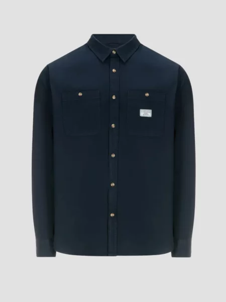 Повседневный джинсовая рубашка Guess Jeans синий