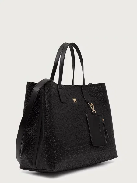 TOMMY HILFIGER Kabelka SATCHEL MONO' čierna