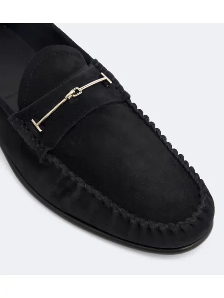 Pantofi loafer Tom Ford din piele de căprioară negru