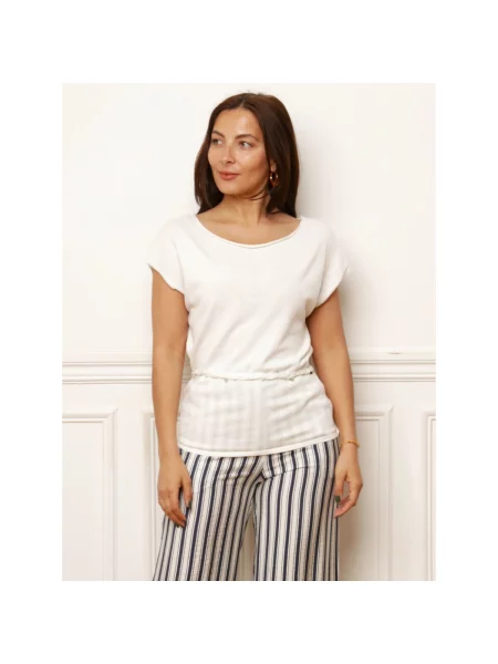 Top La Modeuse alb