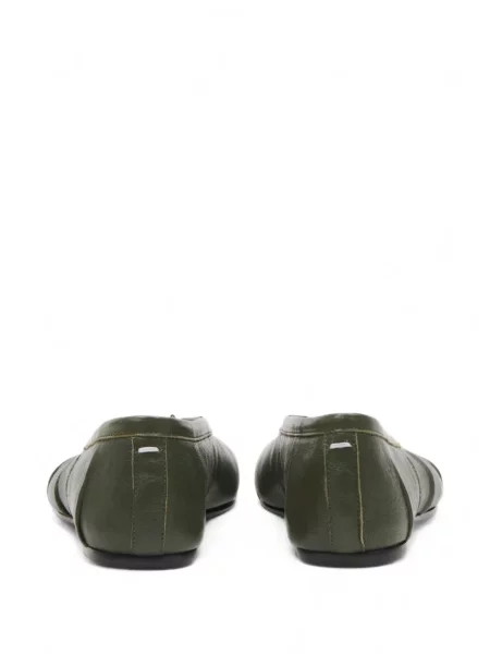 Balerini Maison Margiela din piele verde