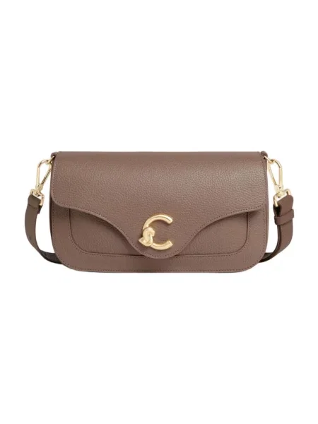 Torebka Coccinelle skórzana brązowa