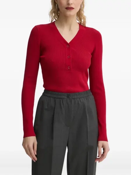 Tricou Samsøe Samsøe lung roșu