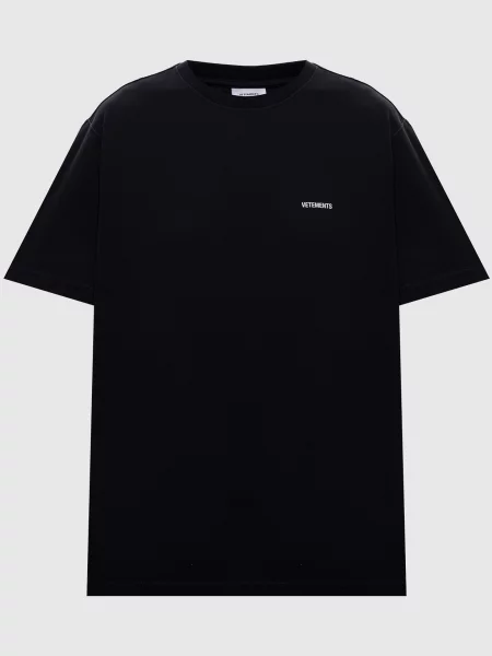 Футболка з принтом логотипа Vetements чорна
