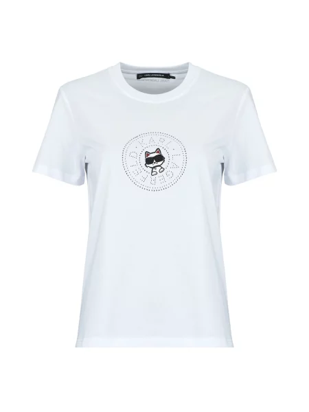 Karl Lagerfeld Majica IKON smaragd / srebrna bela