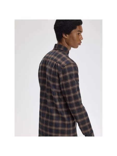 Kockovaná košeľa Fred Perry keper hnedá