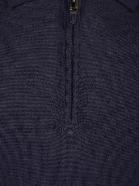 Gulerat tricou polo Canali albastru