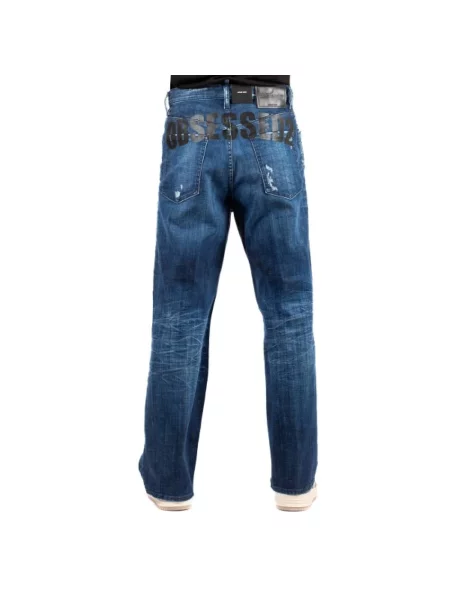 Jeansy straight leg Dsquared2 niebieskie