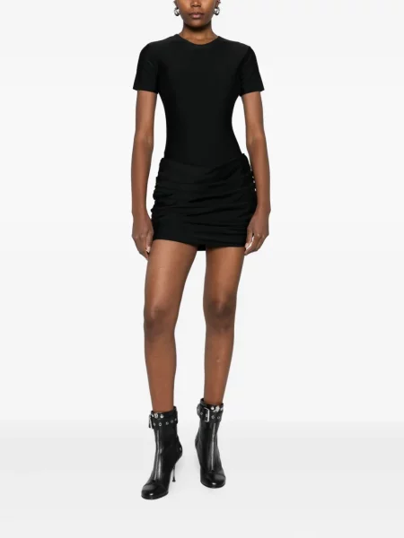 Rochie midi Medeea până la genunchi de costum negru