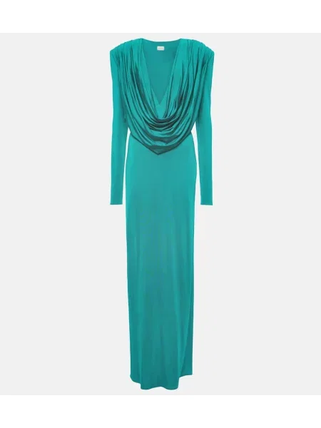 Rochie midi Magda Butrym din jerseu drapată până la genunchi verde