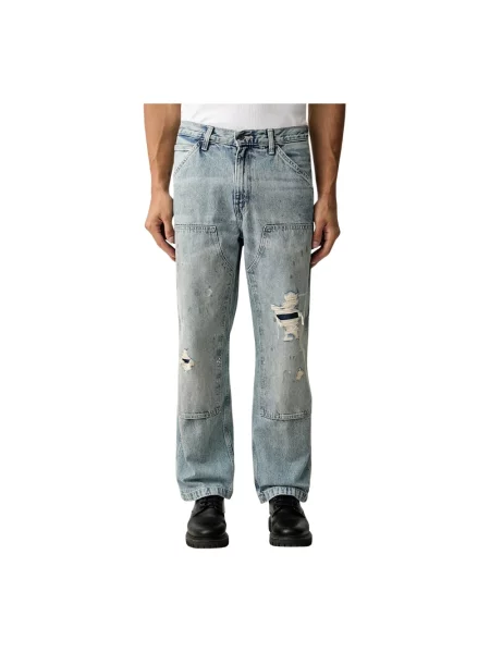 Szerokie jeansy Levi's niebieskie
