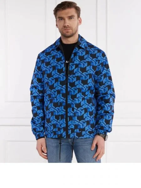 Karl Lagerfeld Jeans Cu două fețe geacă reversible monogram negru