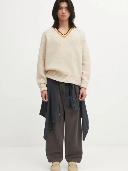 Вовняний светр Visvim COLLEGE V-NECK