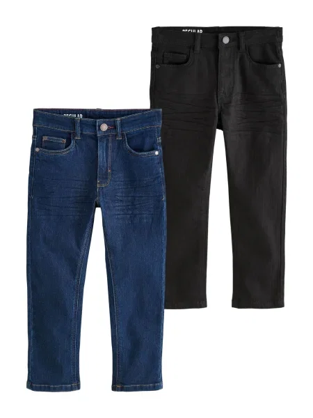 Next Jeans albastru denim / denim negru