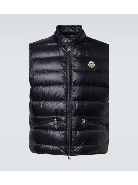 Puh brezrokavnik Moncler modra