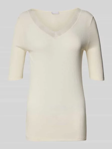 Bluzka z rękawem o dł. Hanro biała