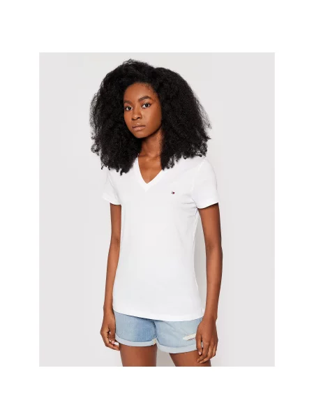 Tommy Hilfiger T-shirt Heritage V-Neck Tee Regular Fit bijela