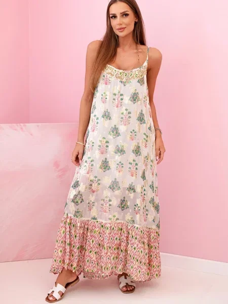 Rochie Kesi Włoski cu volane roz