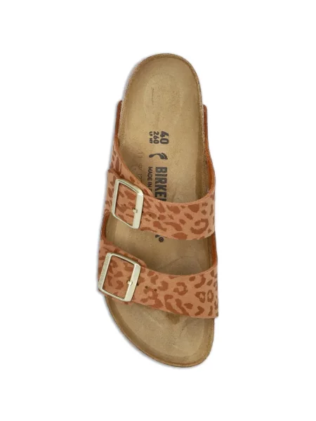 Sandale Birkenstock s printom s leopard uzorkom narančasta