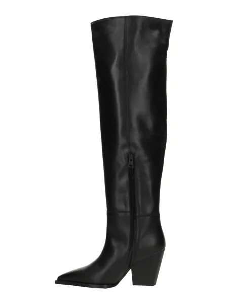 Kožené čižmy AllSaints Reina Zip Boot čierna