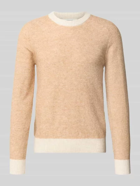Sweter o kroju regular fit z dzianiny z mieszanki wełny z alpaki i wełny model ‘RAI’ Selected Homme